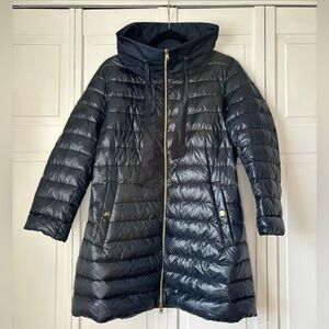 Herno Puffer with Taffeta Back, Navy , 46